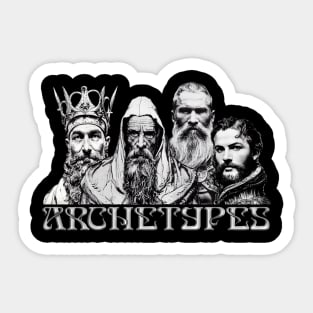 Archetypes - King, Warrior, Magician, Lover Sticker